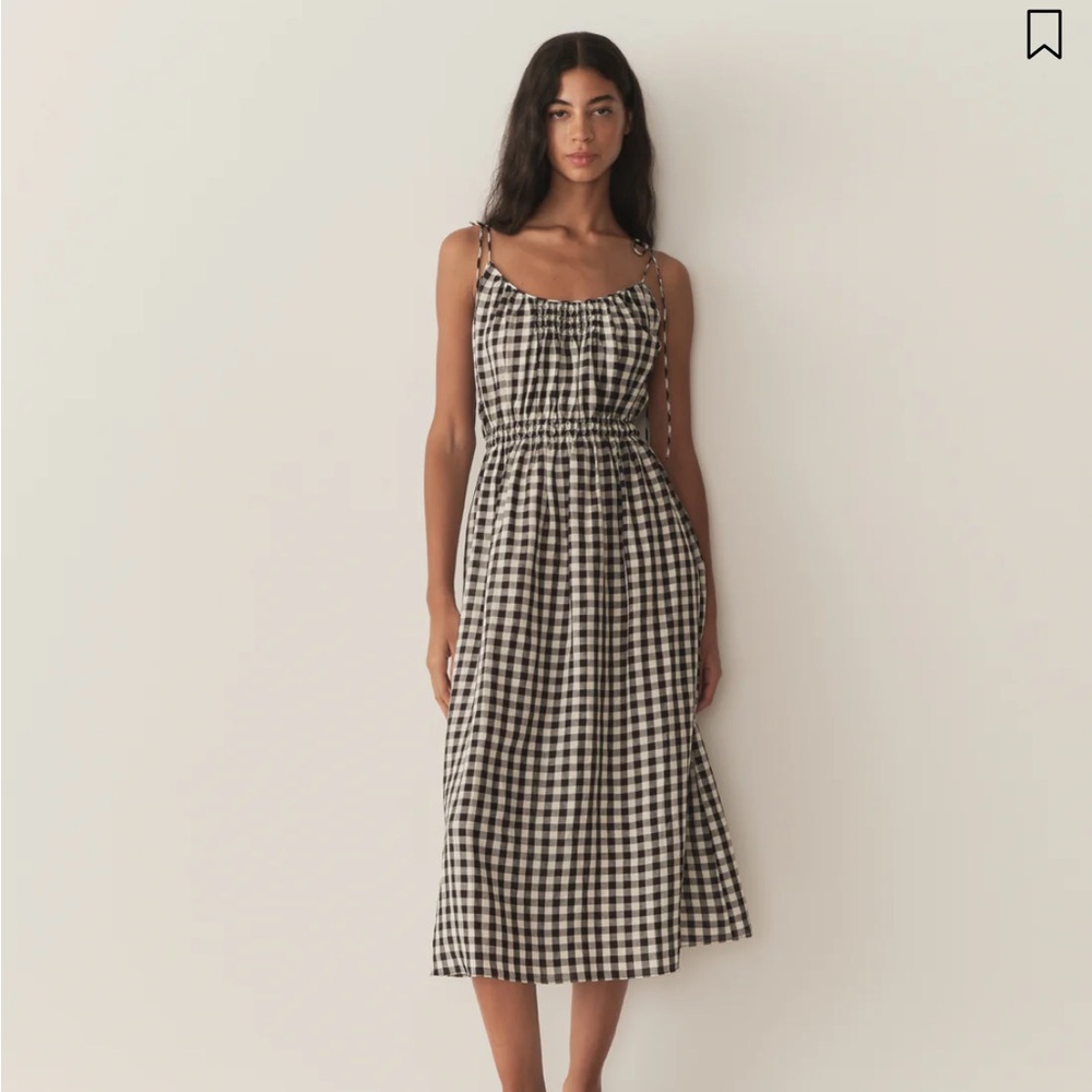 Doen Black and White Spaghetti Strap Sundress